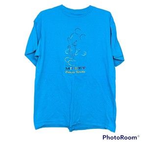 Vintage Disney Mickey Unlimited Casual Unisex Blue Tee Size Large